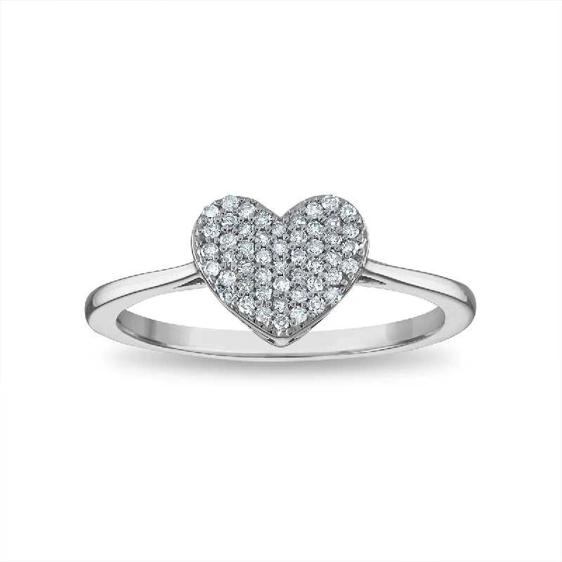Trending Jewelry Now At Unbeatable Prices 1/5 CTW Diamond Heart Promise Ring in 10KT White Gold Trending Jewelry Now At Unbeatable Prices 1/5 CTW Diamond Heart Promise Ring in 10KT White Gold