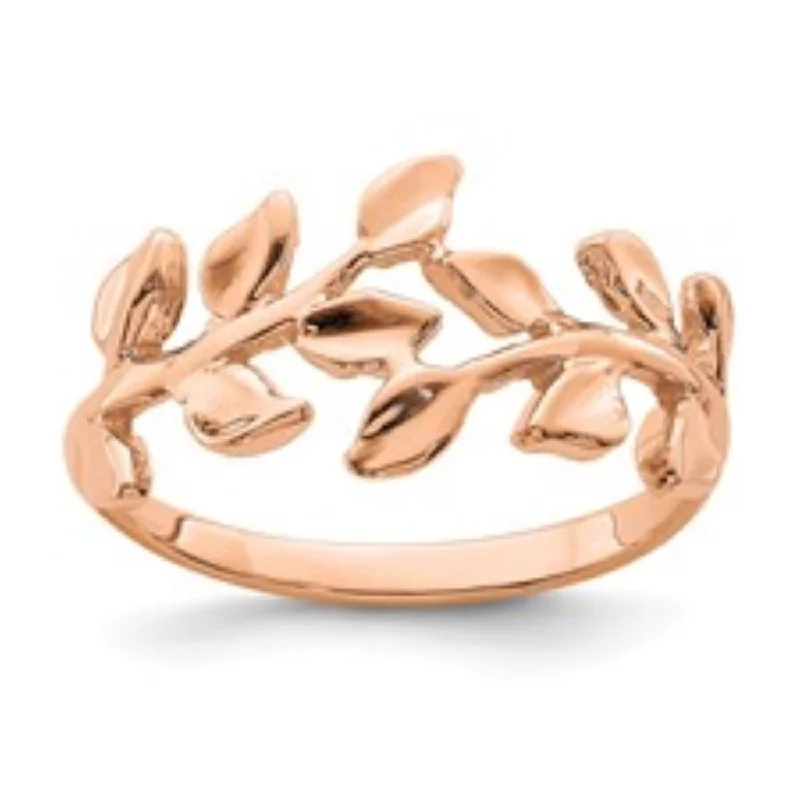 Shop Signature Jewelry Styles At Exclusive Prices 10KT Rose Gold Fashion Leaf Ring Shop Signature Jewelry Styles At Exclusive Prices 10KT Rose Gold Fashion Leaf Ring