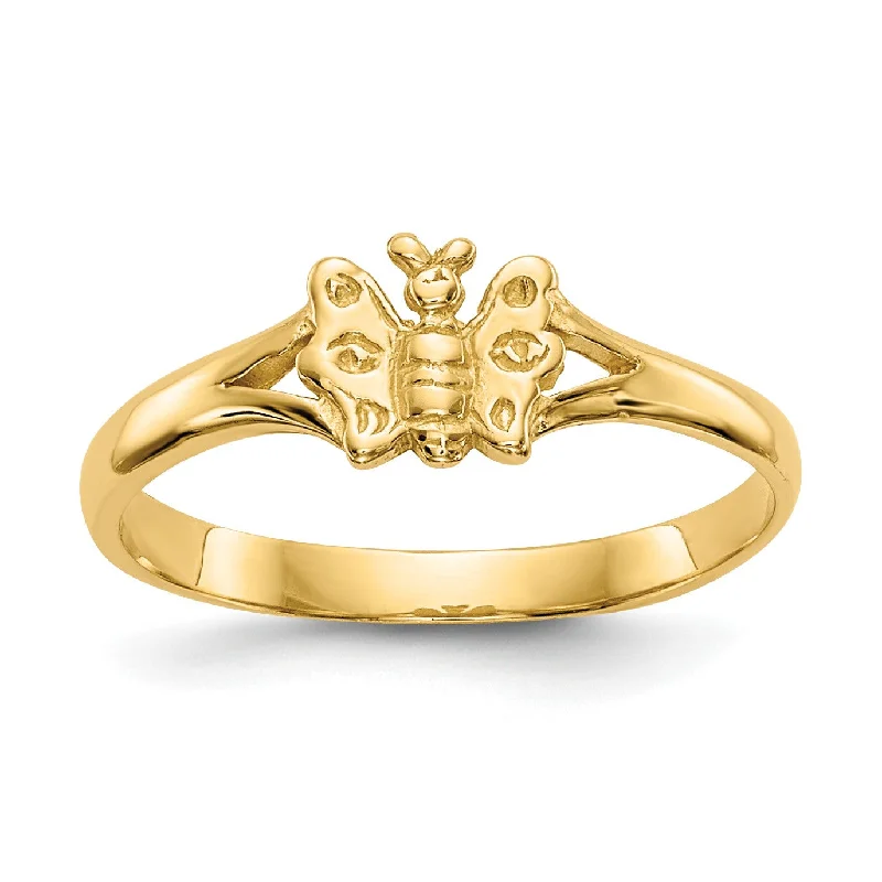 Jewelry Clearance Event – Stock Up Before It's Over 14KT Yellow Gold Butterfly Baby Ring; Size 2 Jewelry Clearance Event – Stock Up Before It's Over 14KT Yellow Gold Butterfly Baby Ring; Size 2
