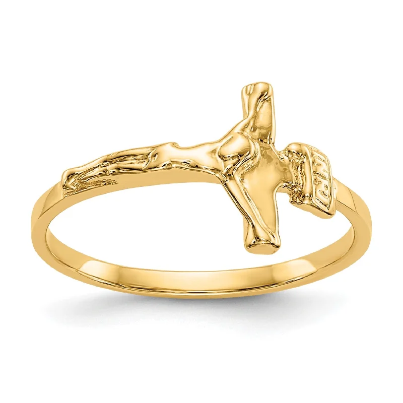 Buy More, Save More – Special Jewelry Discounts 14KT Yellow Gold Childrens Crucifix Cross Ring; Size 4.2 Buy More, Save More – Special Jewelry Discounts 14KT Yellow Gold Childrens Crucifix Cross Ring; Size 4.2