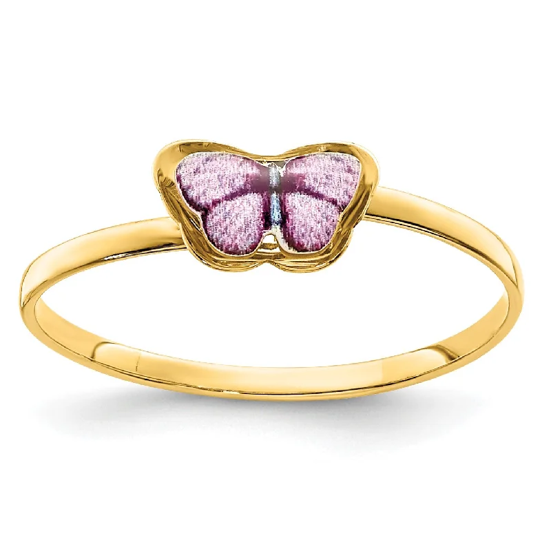 Best Jewelry Sale Prices – Limited-Time Offer 14KT Yellow Gold Childrens Enamel Butterfly Ring; Size 4 Best Jewelry Sale Prices – Limited-Time Offer 14KT Yellow Gold Childrens Enamel Butterfly Ring; Size 4