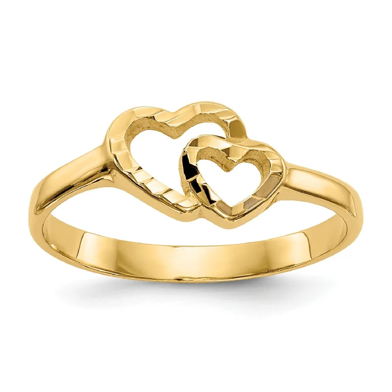 Exclusive Jewelry Offers – Sparkle For Less 14KT Yellow Gold Childrens Heart Ring; Size 5 Exclusive Jewelry Offers – Sparkle For Less 14KT Yellow Gold Childrens Heart Ring; Size 5
