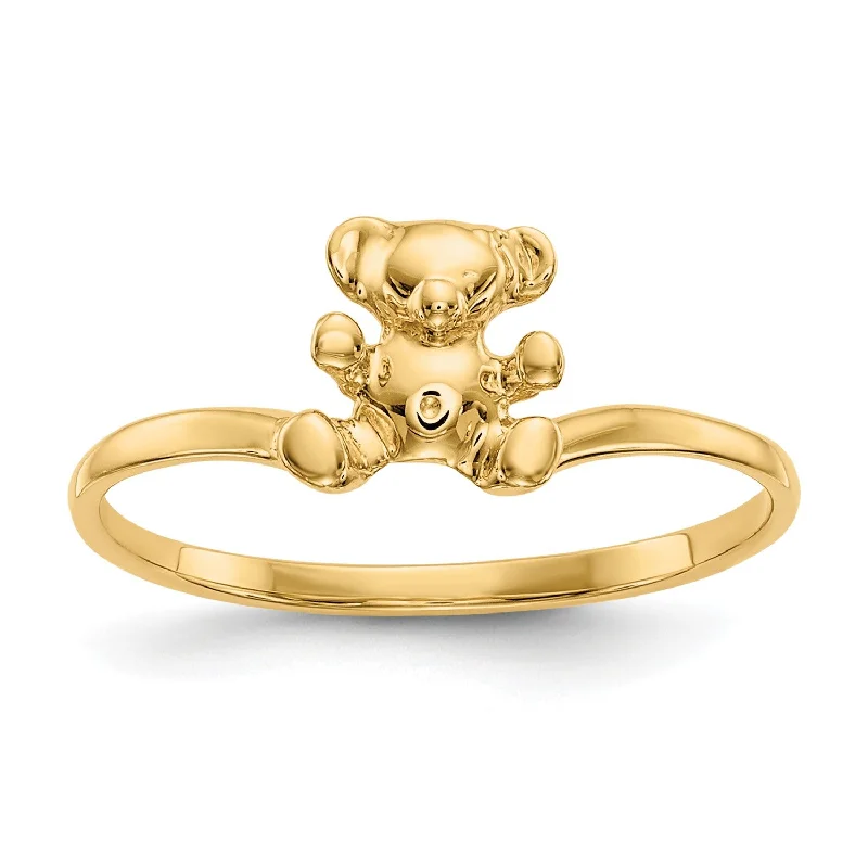 Limited-Stock Jewelry Sale – Once It's Gone, It's Gone 14KT Yellow Gold Childrens Teddy Bear Ring; Size 5 Limited-Stock Jewelry Sale – Once It's Gone, It's Gone 14KT Yellow Gold Childrens Teddy Bear Ring; Size 5