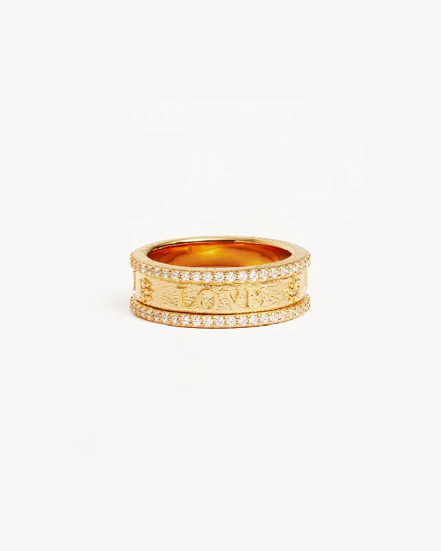 Clearance Sale On High-End Jewelry Collections 18k Gold Vermeil Love Ring