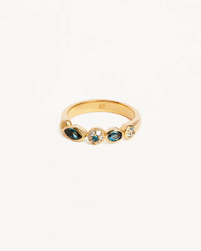 Breathtaking Jewelry At Limited-Time Savings 18k Gold Vermeil Protection of Eye Topaz Ring