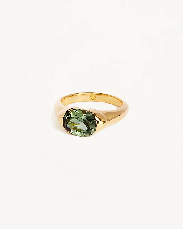 Classic And Modern Jewelry Styles On Sale 18k Gold Vermeil Sacred Jewel Ring - Forest Classic And Modern Jewelry Styles On Sale 18k Gold Vermeil Sacred Jewel Ring - Forest