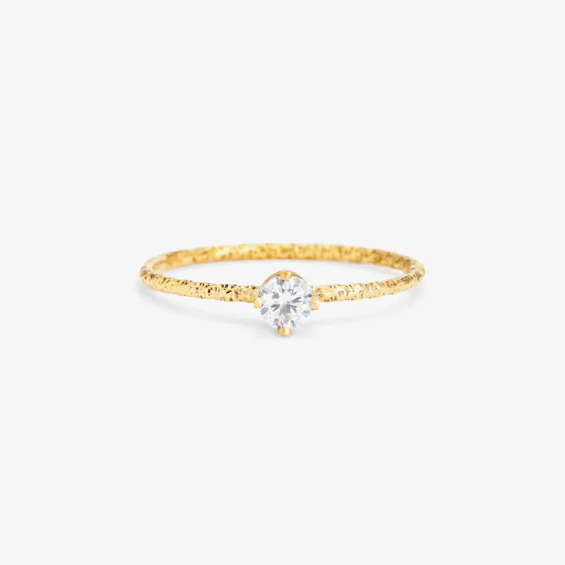 Last Chance To Grab Your Favorite Jewelry At A Discount R9003W | 3.5mm White Diamond Homespun Solitaire Ring Last Chance To Grab Your Favorite Jewelry At A Discount R9003W | 3.5mm White Diamond Homespun Solitaire Ring