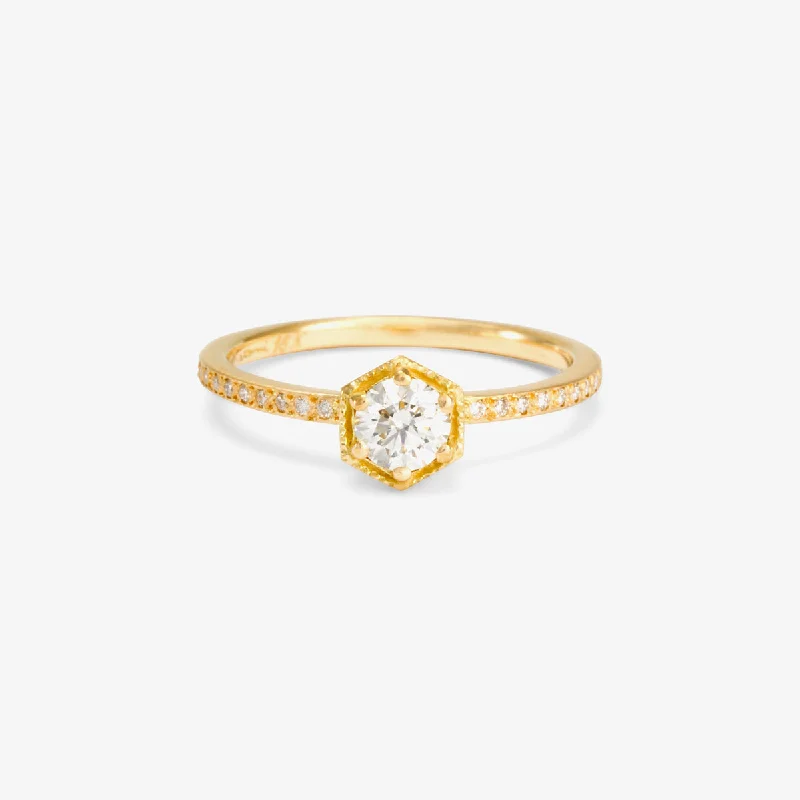 The Perfect Jewelry Piece At The Perfect Price R9905W | 4.5mm White Diamond Hexagon Pave Ring The Perfect Jewelry Piece At The Perfect Price R9905W | 4.5mm White Diamond Hexagon Pave Ring