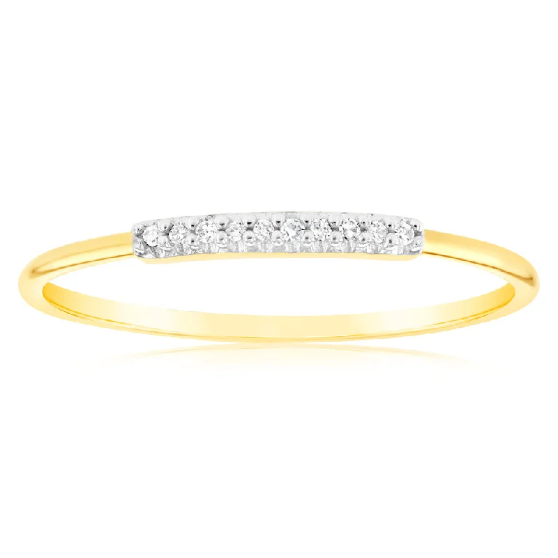 Fine Jewelry, Limited-Time Offers Available 9ct Yellow Gold Diamond Ring with 10 Brilliant Diamonds Fine Jewelry, Limited-Time Offers Available 9ct Yellow Gold Diamond Ring with 10 Brilliant Diamonds