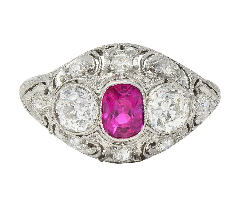 Jewelry Deals That Sparkle – Shop Today Art Deco 1.75 CTW No Heat Burma Ruby Diamond Platinum Vintage Lotus Bombé Ring GIA Jewelry Deals That Sparkle – Shop Today Art Deco 1.75 CTW No Heat Burma Ruby Diamond Platinum Vintage Lotus Bombé Ring GIA