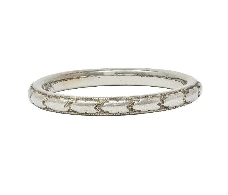 Shop Fine Jewelry With Amazing Deals Art Deco 18 Karat White Gold Antique Orange Blossom Wedding Band Ring Shop Fine Jewelry With Amazing Deals Art Deco 18 Karat White Gold Antique Orange Blossom Wedding Band Ring