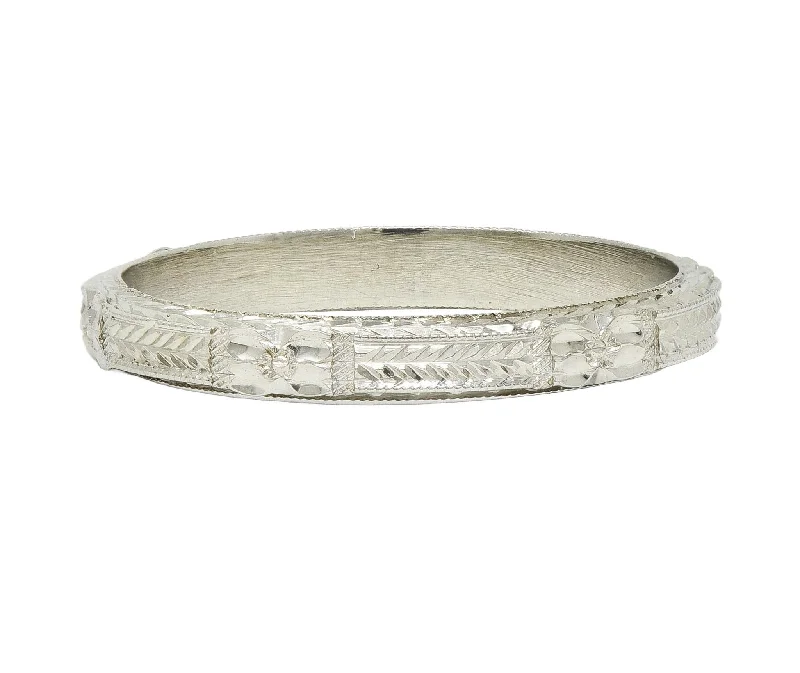 Elevate Your Jewelry Collection With Limited-Time Savings Art Deco 18 Karat White Gold Vintage Wheat Orange Blossom Wedding Band Ring Elevate Your Jewelry Collection With Limited-Time Savings Art Deco 18 Karat White Gold Vintage Wheat Orange Blossom Wedding Band Ring