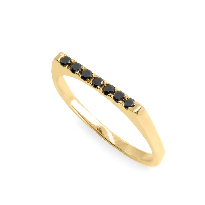 Shop Trending Jewelry With Exclusive Savings Carrie Gold Ring Black Diamonds