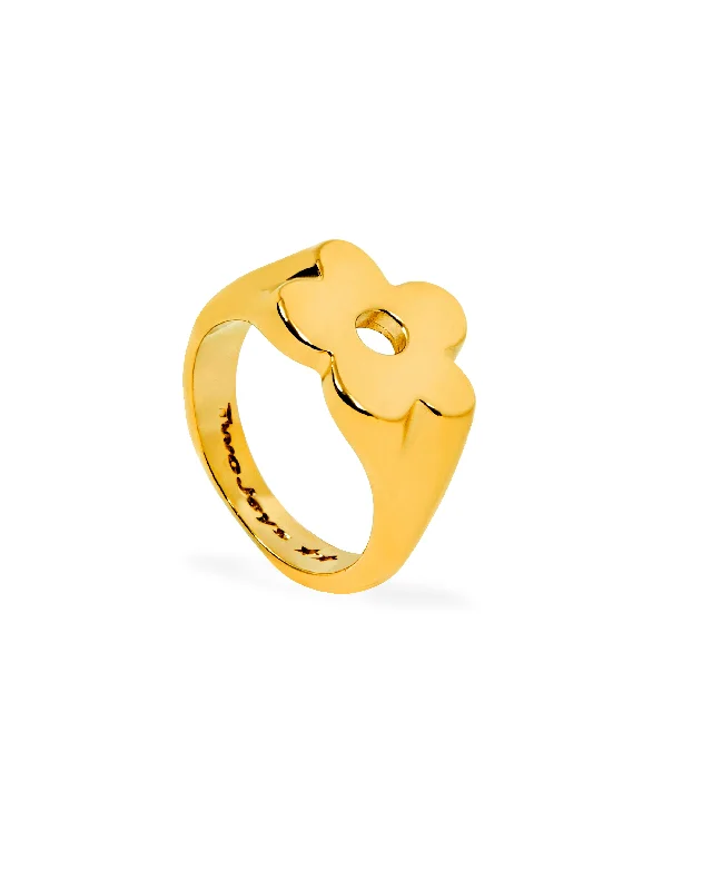 Fashion-Forward Geometric Jewelry For Contemporary Style Flower Ring