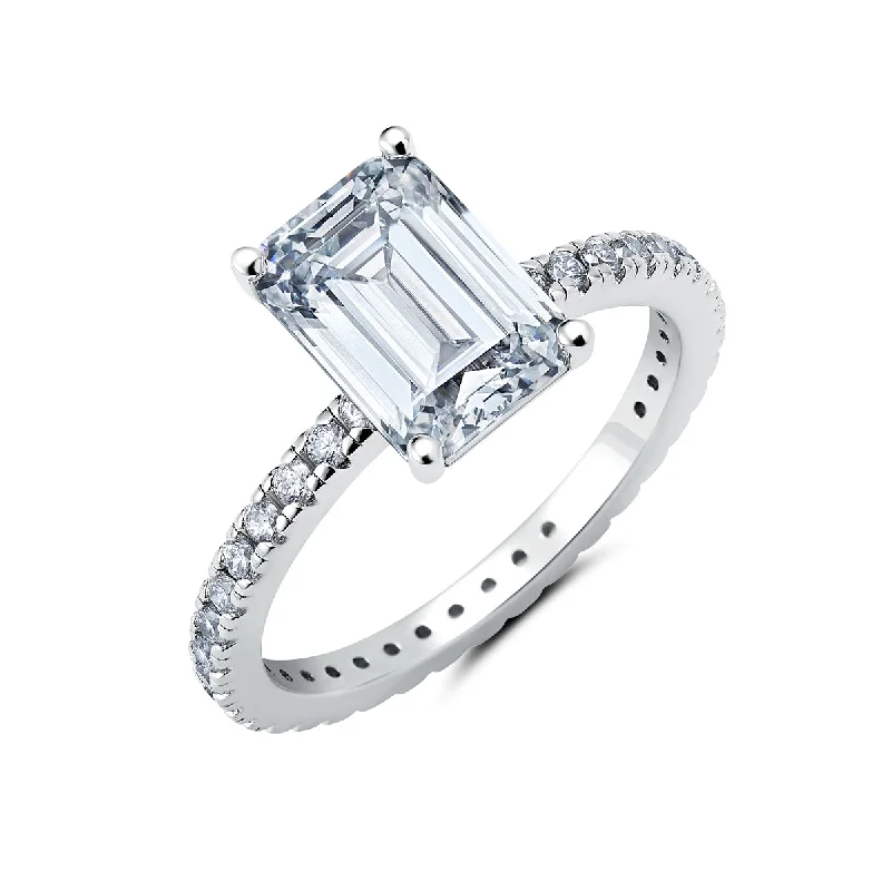 Luxury Jewelry Sale – Elegant Styles At Unbeatable Prices Crislu Platinum Plated Sterling Silver and Emerald Shape Cubic Zirconia Ring Luxury Jewelry Sale – Elegant Styles At Unbeatable Prices Crislu Platinum Plated Sterling Silver and Emerald Shape Cubic Zirconia Ring