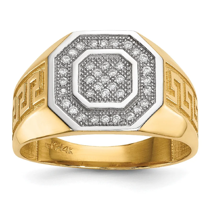 Luxury Jewelry Clearance – Shop Premium Styles Now Cubic Zirconia Octagon Ring in 14KT Yellow Gold With Rhodium Plating; Size 10 Luxury Jewelry Clearance – Shop Premium Styles Now Cubic Zirconia Octagon Ring in 14KT Yellow Gold With Rhodium Plating; Size 10