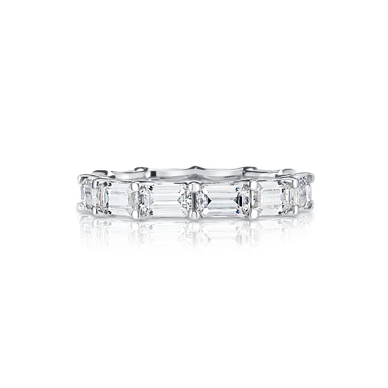 Everyday Jewelry Essentials Now On Sale East-West Emerald Eternity Band