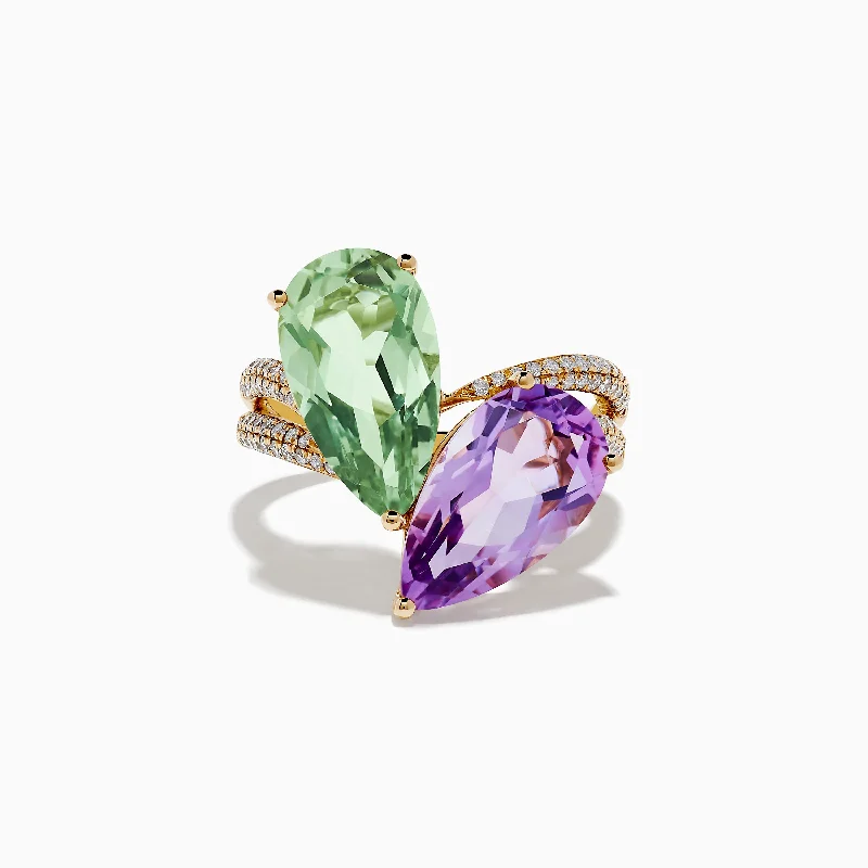 Exclusive Jewelry Discounts – Shop Now For Savings 14K Gold Diamond, Pink and Green Amethyst Toi Et Moi Ring Exclusive Jewelry Discounts – Shop Now For Savings 14K Gold Diamond, Pink and Green Amethyst Toi Et Moi Ring