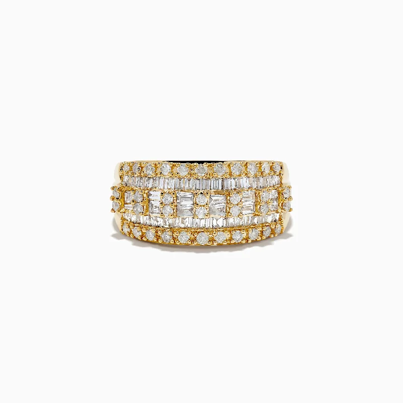 Gorgeous Jewelry, Limited-Time Savings D'Oro 14K Yellow Gold Diamond Ring 0.98 TCW Gorgeous Jewelry, Limited-Time Savings D'Oro 14K Yellow Gold Diamond Ring 0.98 TCW