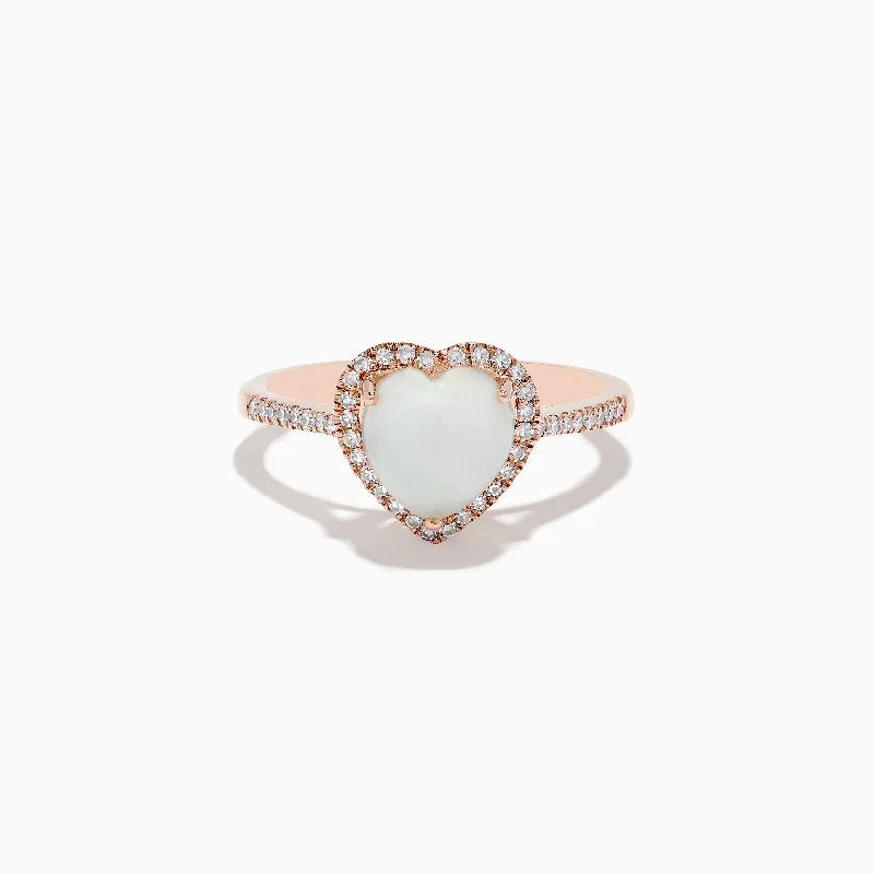 High-End Sparkle, Low-End Prices – Jewelry Sale Live Aurora 14K Rose Gold Diamond and Opal Heart Ring High-End Sparkle, Low-End Prices – Jewelry Sale Live Aurora 14K Rose Gold Diamond and Opal Heart Ring