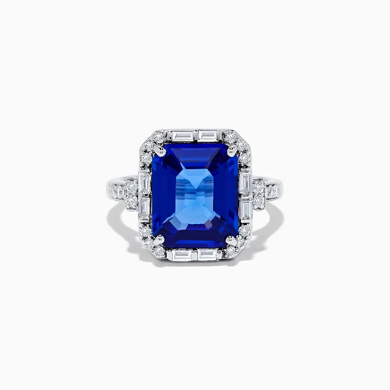 Affordable Luxury Jewelry For Every Occasion Nahla Siri Limited Edition 14K White Gold Tanzanite and Diamond Ring