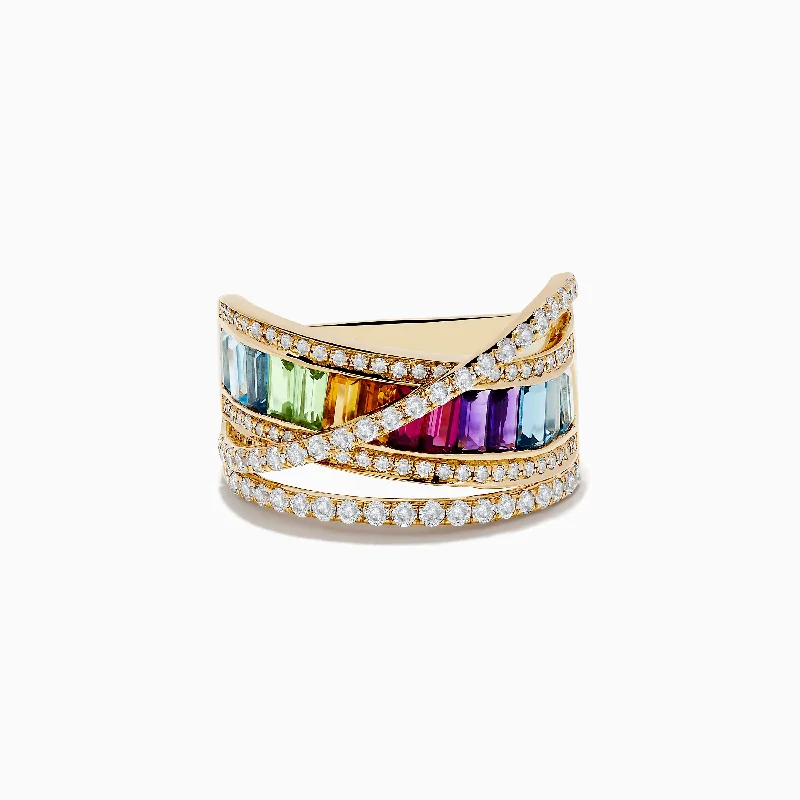 Celebrate With Sparkle – Jewelry Sale Now Live Mosaic 14K Yellow Gold Semi Precious and Diamond Crossover Ring Celebrate With Sparkle – Jewelry Sale Now Live Mosaic 14K Yellow Gold Semi Precious and Diamond Crossover Ring