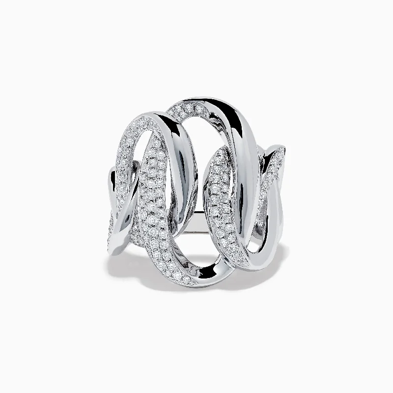 Celebrate Every Occasion With Sparkling Savings Pave Classica 14K White Gold Diamond Statement Ring Celebrate Every Occasion With Sparkling Savings Pave Classica 14K White Gold Diamond Statement Ring