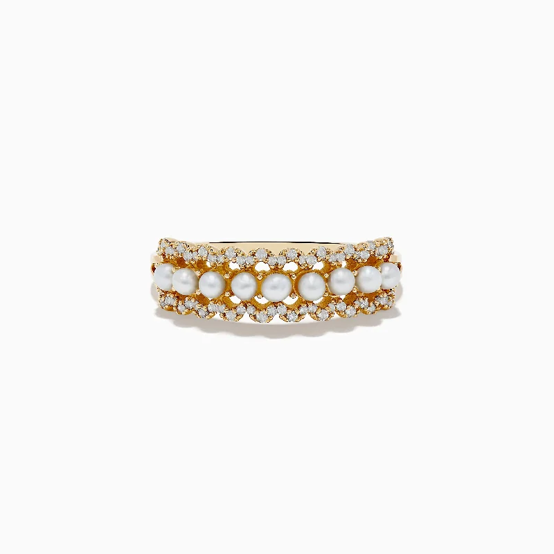 Make Every Moment Shine – Jewelry Discounts Available 14K Yellow Gold Pearl and Diamond Ring Make Every Moment Shine – Jewelry Discounts Available 14K Yellow Gold Pearl and Diamond Ring