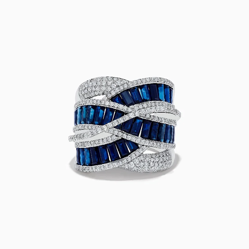 Exclusive Jewelry Offers – Shine For Less Royale Bleu 14K White Gold Blue Sapphire and Diamond Cross Over Ring Exclusive Jewelry Offers – Shine For Less Royale Bleu 14K White Gold Blue Sapphire and Diamond Cross Over Ring
