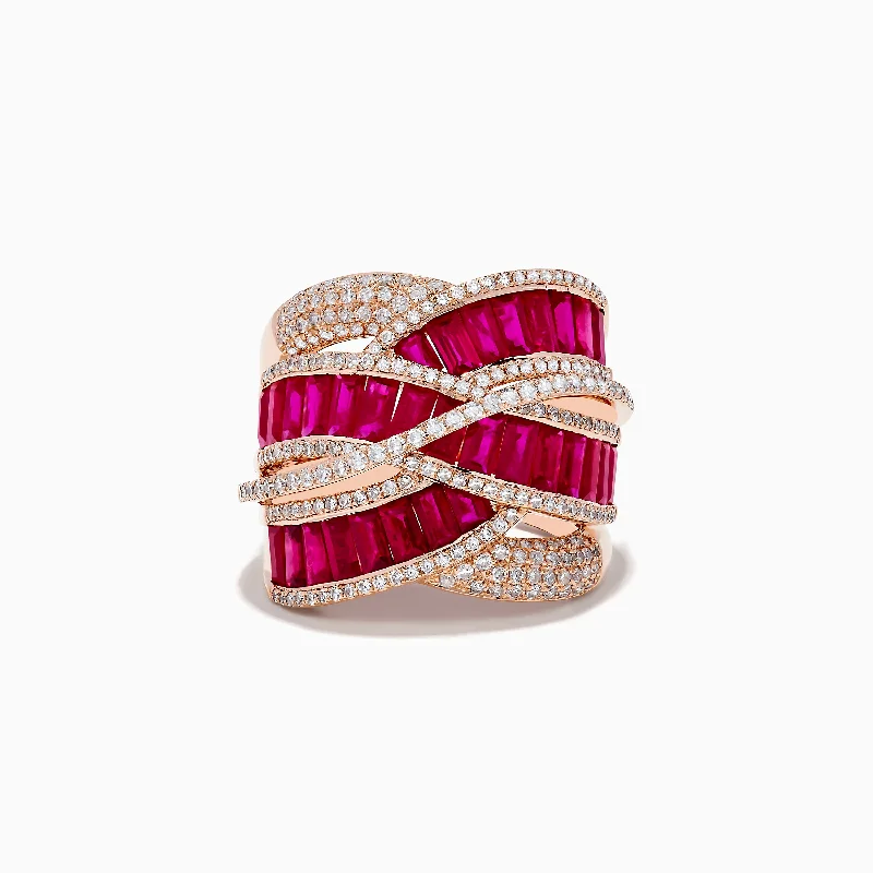 Fashion-Forward Jewelry At Exclusive Discounts Ruby Royale 14K Rose Gold Ruby and Diamond Cocktail Ring Fashion-Forward Jewelry At Exclusive Discounts Ruby Royale 14K Rose Gold Ruby and Diamond Cocktail Ring