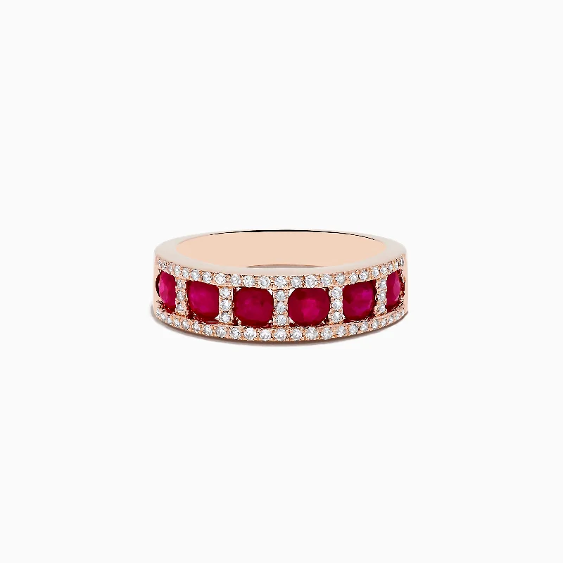 Elegant Necklaces And Bracelets At Limited-Time Offers Ruby Royale 14K Rose Gold Ruby and Diamond Band Elegant Necklaces And Bracelets At Limited-Time Offers Ruby Royale 14K Rose Gold Ruby and Diamond Band