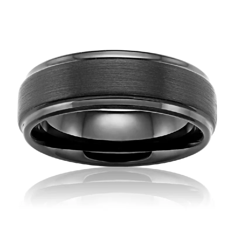 Dainty Floral Jewelry For Feminine Elegance Forte Tungsten 8mm Ring