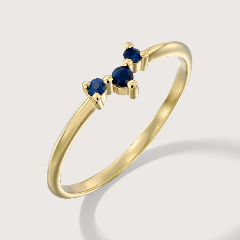 Chic, Trendy, And Affordable Jewelry Sale Frida Gold Ring Sapphire