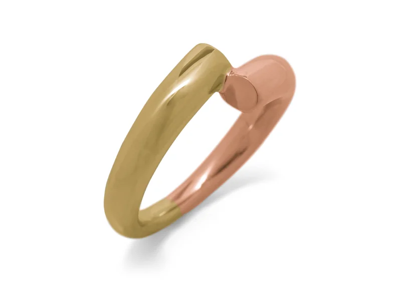 Waterproof Stainless Steel Jewelry For Lasting Beauty JW99 Bitone Dress Ring, Yellow & Red Gold Waterproof Stainless Steel Jewelry For Lasting Beauty JW99 Bitone Dress Ring, Yellow & Red Gold