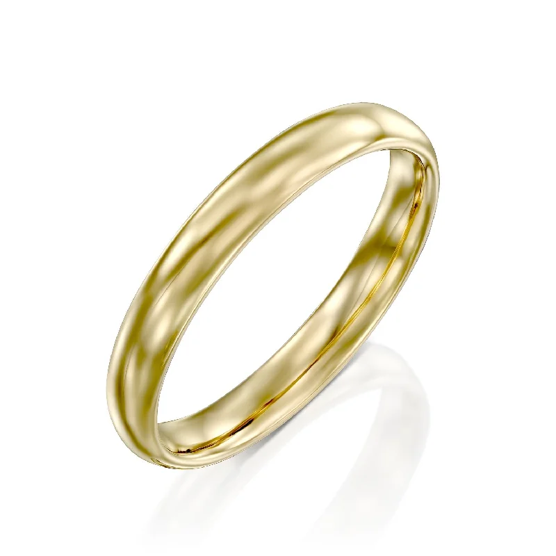 Classic And Modern Jewelry Styles On Sale Jessie Gold Wedding Band - 3mm
