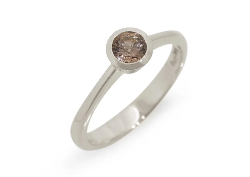 Delicate Crystal Jewelry For Sophisticated Charm JW698 Gemstone Ring, White Gold & Platinum