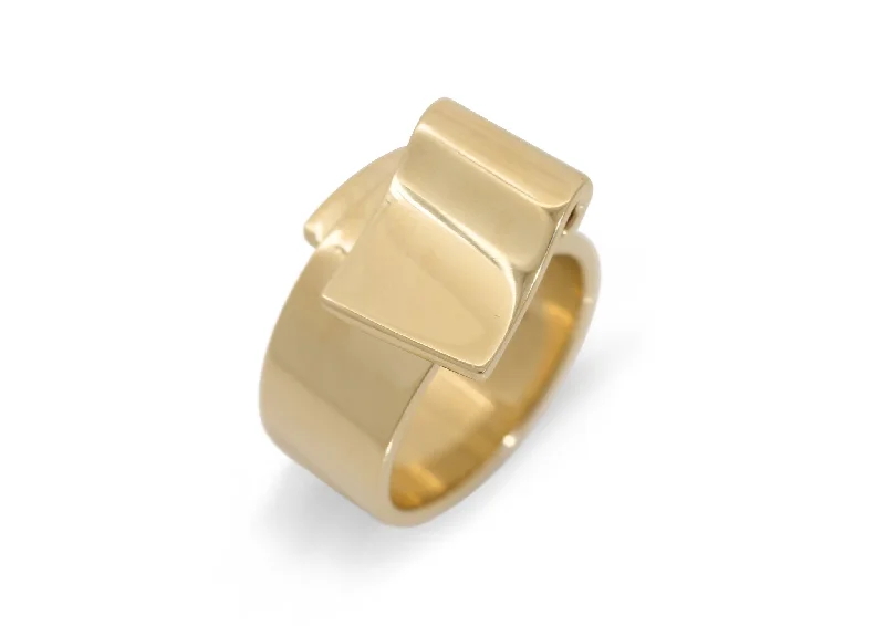 Bestselling Jewelry At Special Promotional Rates JW702 Folded Ring, Yellow Gold