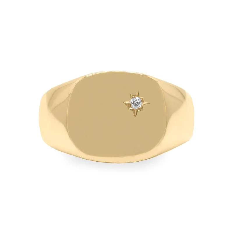 Eco-Friendly Sustainable Jewelry For Conscious Buyers Maria Gold Ring White Diamond Eco-Friendly Sustainable Jewelry For Conscious Buyers Maria Gold Ring White Diamond