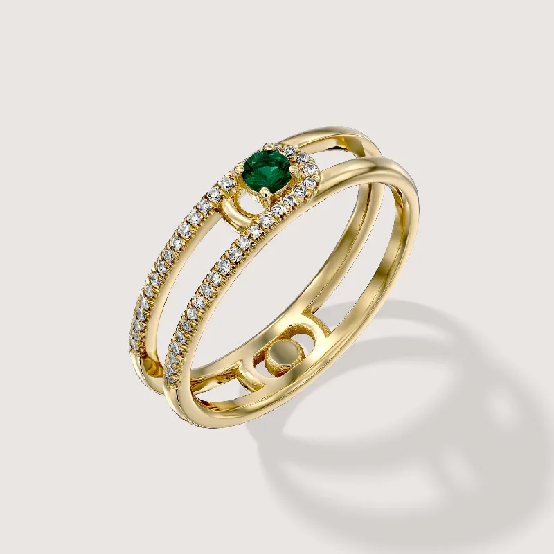 Celebrate With Sparkle – Jewelry Sale Now Live Ring 06 - Emerald & White Diamonds