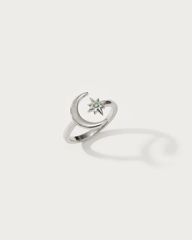 Personalized Jewelry Sale – Unique Pieces At Great Prices Star & Moon Ring in Silver Personalized Jewelry Sale – Unique Pieces At Great Prices Star & Moon Ring in Silver
