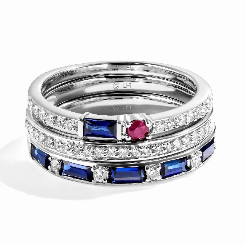 Flash Jewelry Sale – Get Stunning Pieces At Low Prices Star Wars™ R2 SERIES Women's 3-Piece Ring Set with 1/3 CTW Diamonds Garnet and Blue Sapphire in Sterling Silver Flash Jewelry Sale – Get Stunning Pieces At Low Prices Star Wars™ R2 SERIES Women's 3-Piece Ring Set with 1/3 CTW Diamonds Garnet and Blue Sapphire in Sterling Silver
