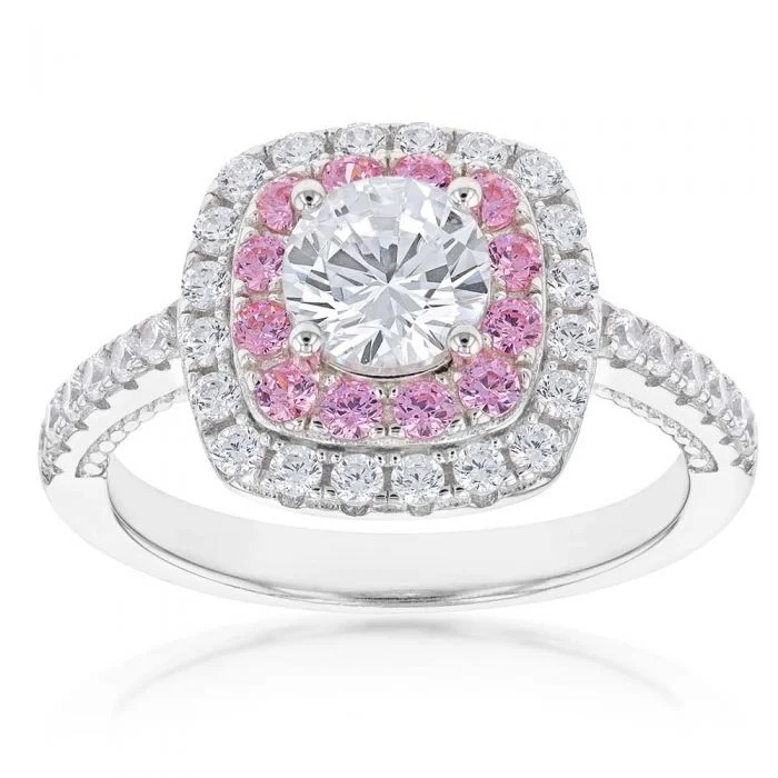Make Every Moment Shine – Jewelry Discounts Available Sterling Silver Pink and White Zirconia Ring Make Every Moment Shine – Jewelry Discounts Available Sterling Silver Pink and White Zirconia Ring
