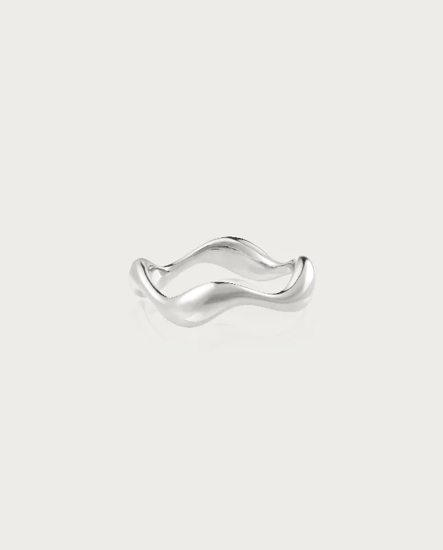 Limited-Time Jewelry Discounts – Shine Without The Splurge Wave Ring in Silver