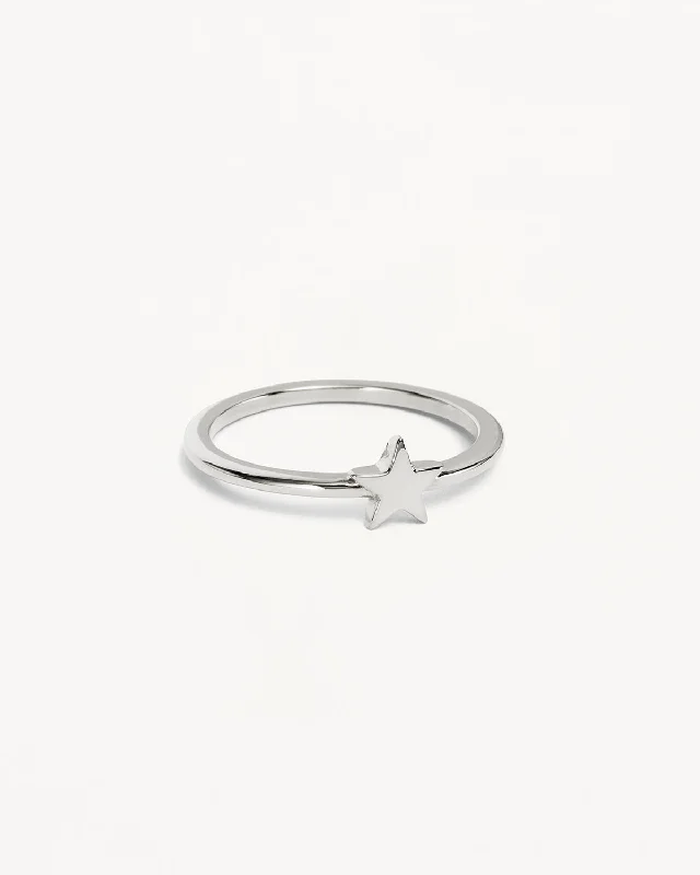 Jewelry Sale Bonanza – Grab Your Sparkle Now Sterling Silver Wishing on a Star Ring