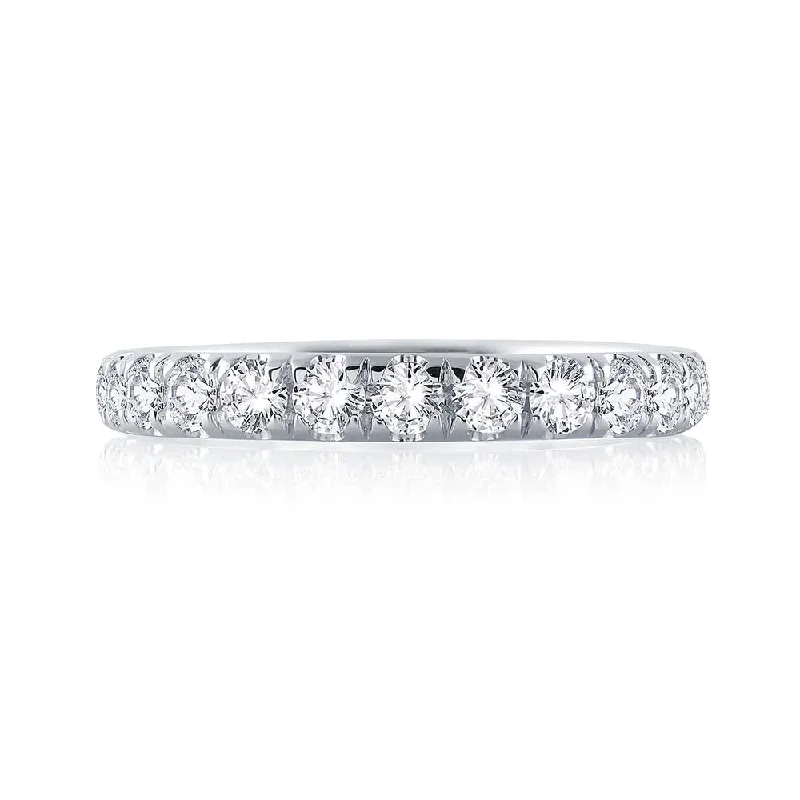 Get The Sparkle You Love At Prices You Adore 14K White Gold 1.00cttw. Diamond Classic Prong Straight Wedding Band Get The Sparkle You Love At Prices You Adore 14K White Gold 1.00cttw. Diamond Classic Prong Straight Wedding Band