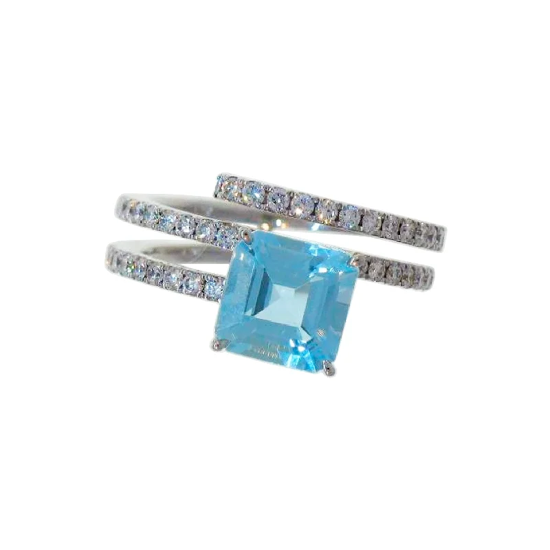Huge Savings On Timeless Jewelry Collections Aquamarine & Diamond Wrap Ring