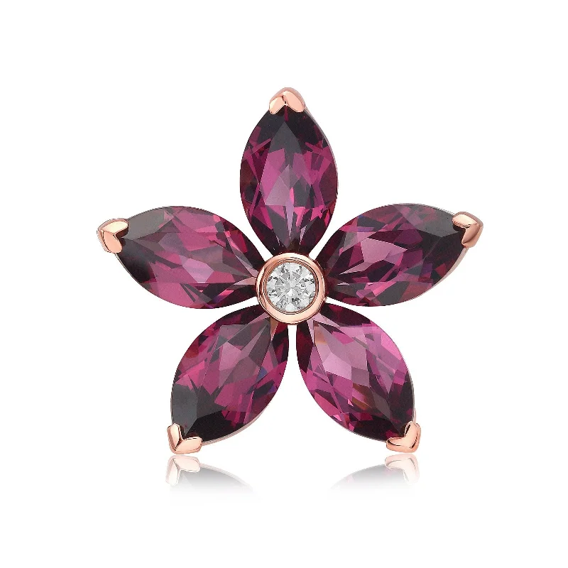 Limited-Time Jewelry Sale – Elegant Styles At Less Garnet & Diamond Flower Ring