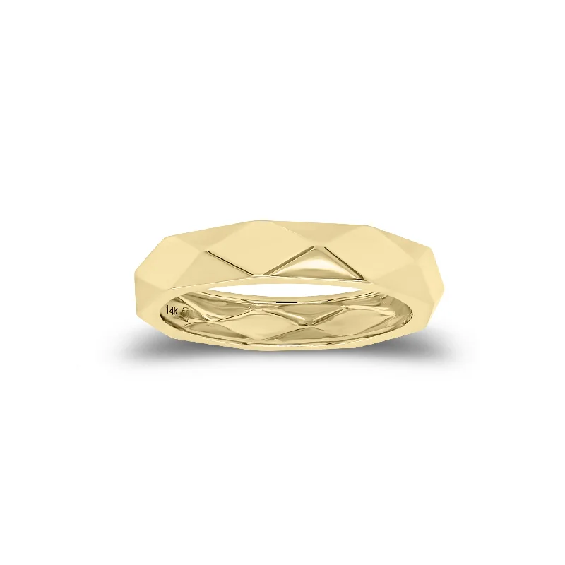 Exclusive Jewelry Sale – Shine For Less Multi-Dimensional Gold Band