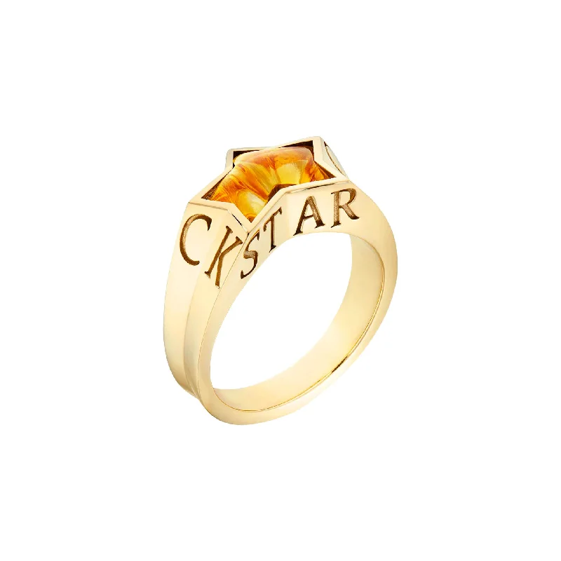 Gorgeous Jewelry, Limited-Time Savings Citrine No Regrets Rock Star Pinky Ring