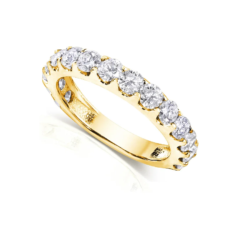 Limited-Time Jewelry Sale – Elegant Styles At Less 1-1/2ct.tw Round Brilliant Diamond Prong Band Limited-Time Jewelry Sale – Elegant Styles At Less 1-1/2ct.tw Round Brilliant Diamond Prong Band